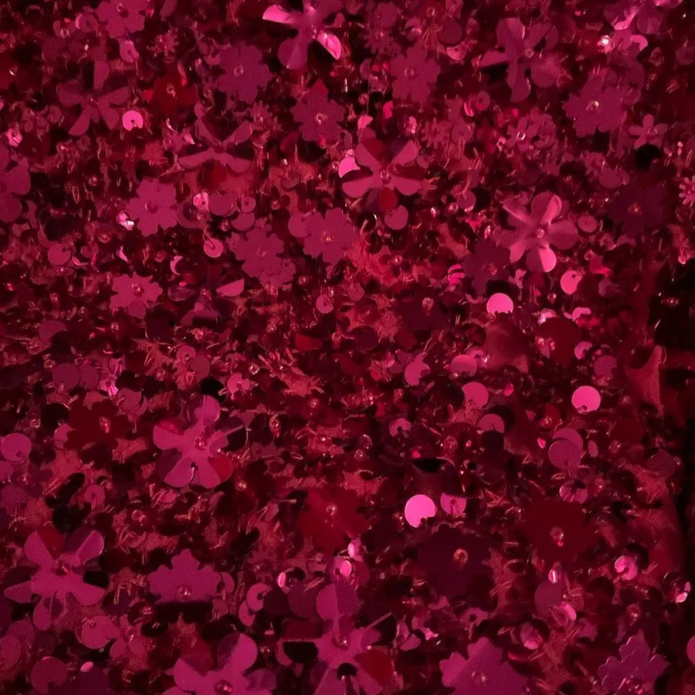 MAC DUGGAL 10032 Womens Quarter Sleeve High Neck Sequin Embellished Mini Dress - Image 8