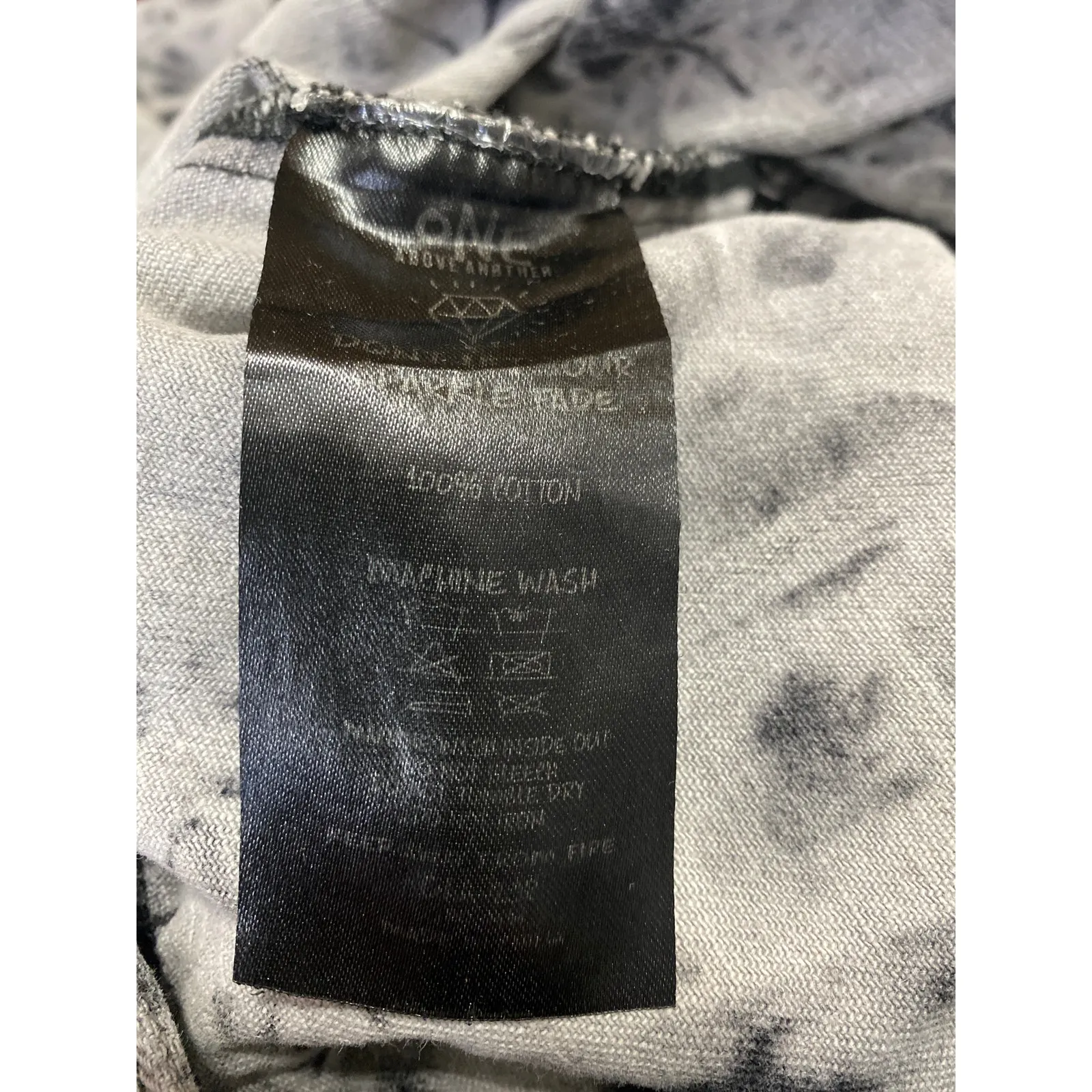 One Above Another Women's Gray Paint Splash Button Denim Overalls Jumpsuit Sz S - Image 5