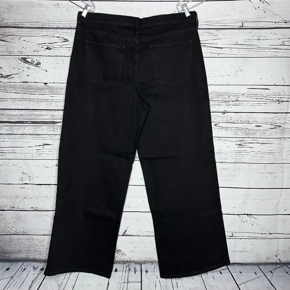 Banana Republic NWT Size 34/18 Tall Black Wash Low Rise Wide-Leg Denim Jeans - Image 3