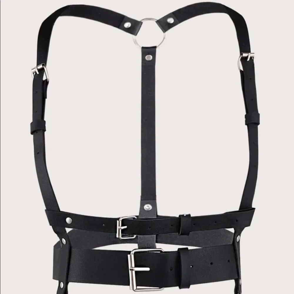 Harness Double Underbust Suspender Belt New Black - Image 3