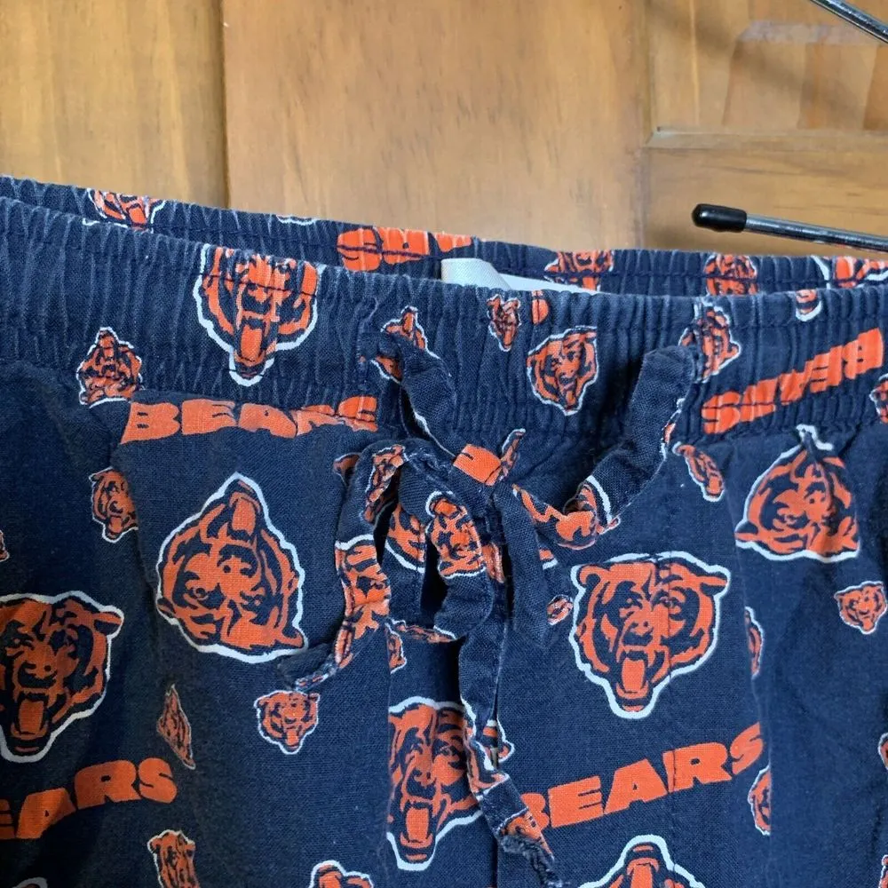 Chicago Bears Pajama Pants Mens Medium Black‎ Orange NFL - Image 3