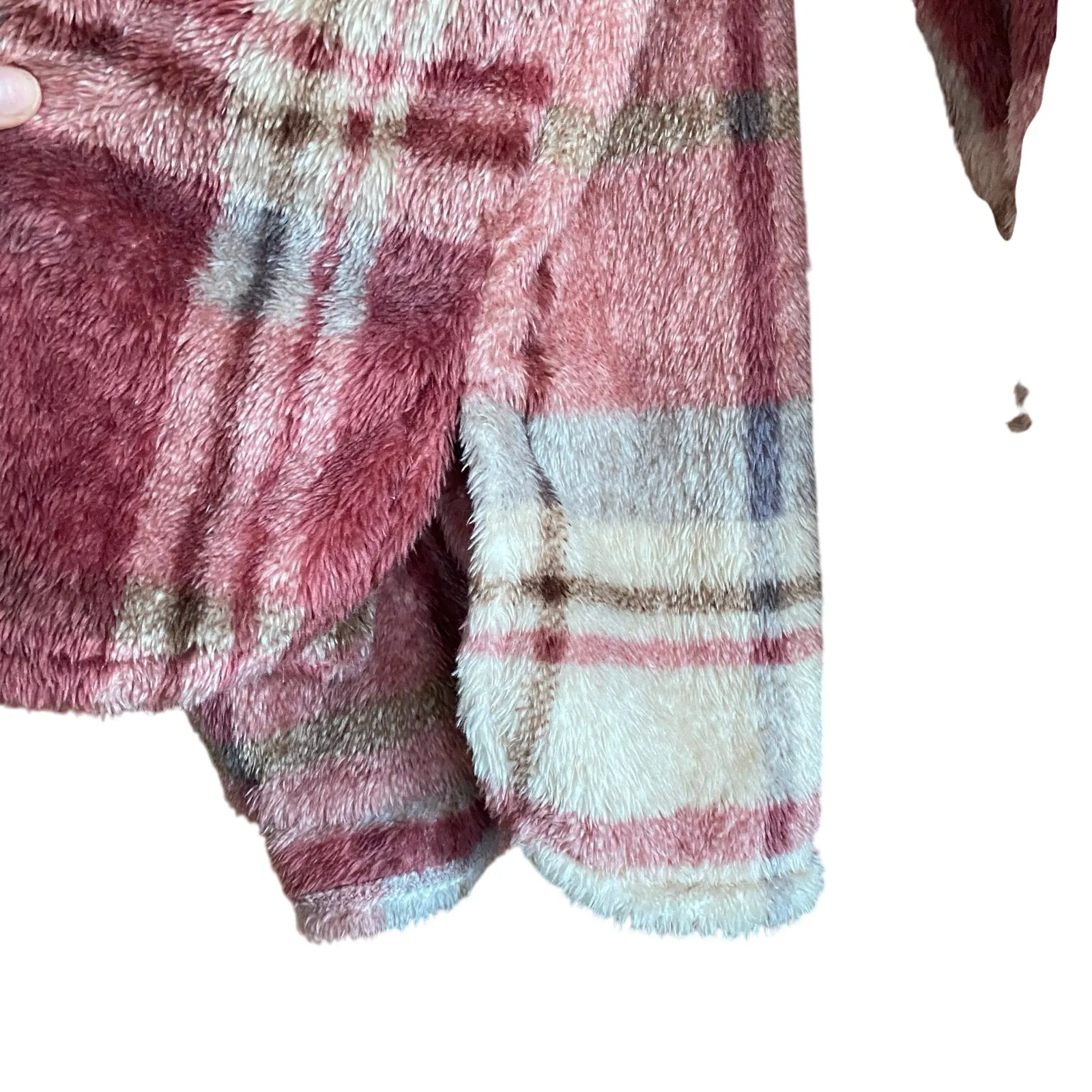 Skylar Rose Cozy Plaid Snap Button Jacket Size Small - Image 5