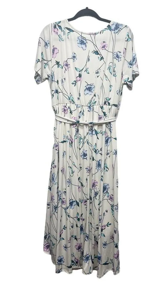 Pink Blush Faux Wrap Short Sleeve Women's Maxi Floral Dress Size L/XL Size L - Image 7