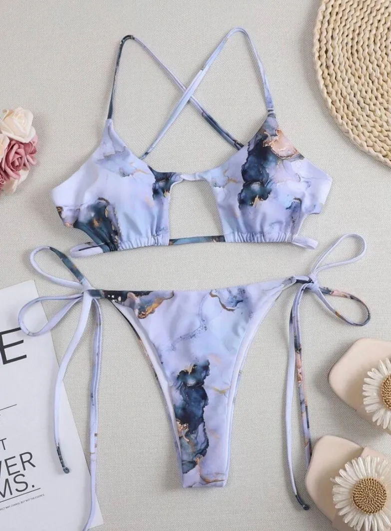 Marble Bikini Bottom - Image 2