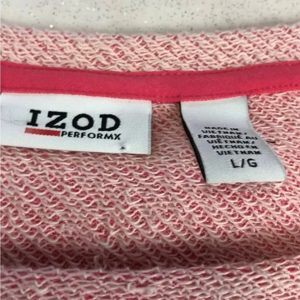 Izod Double Pink Sweatershirt Size L - Image 2
