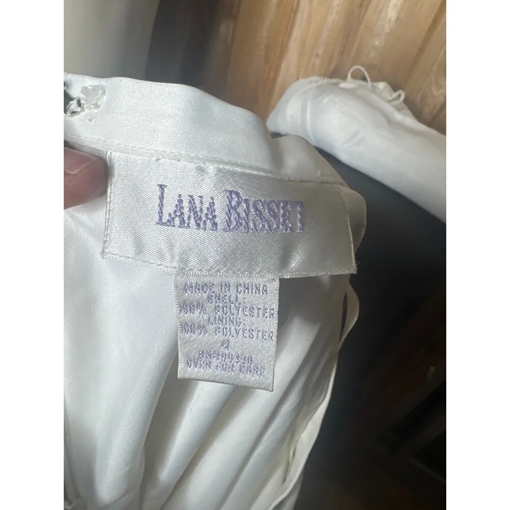 Lana Bisset Wedding Dress 2‑Pc Skirt & Corset Size 4 White - Image 9