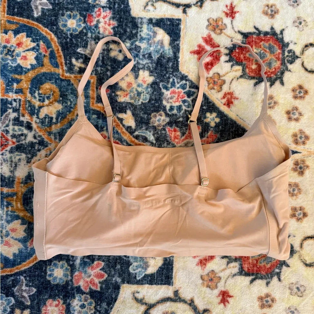 268 Abercrombie & Fitch Beige seamless scoop bralette co-ord Small - Image 4