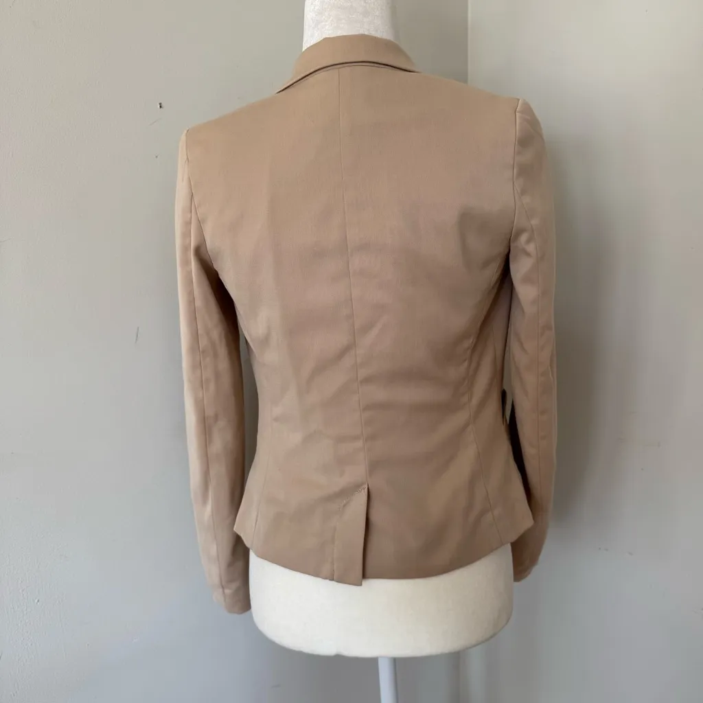 H&M Divided Nude Lined Blazer Size 4 - Image 5