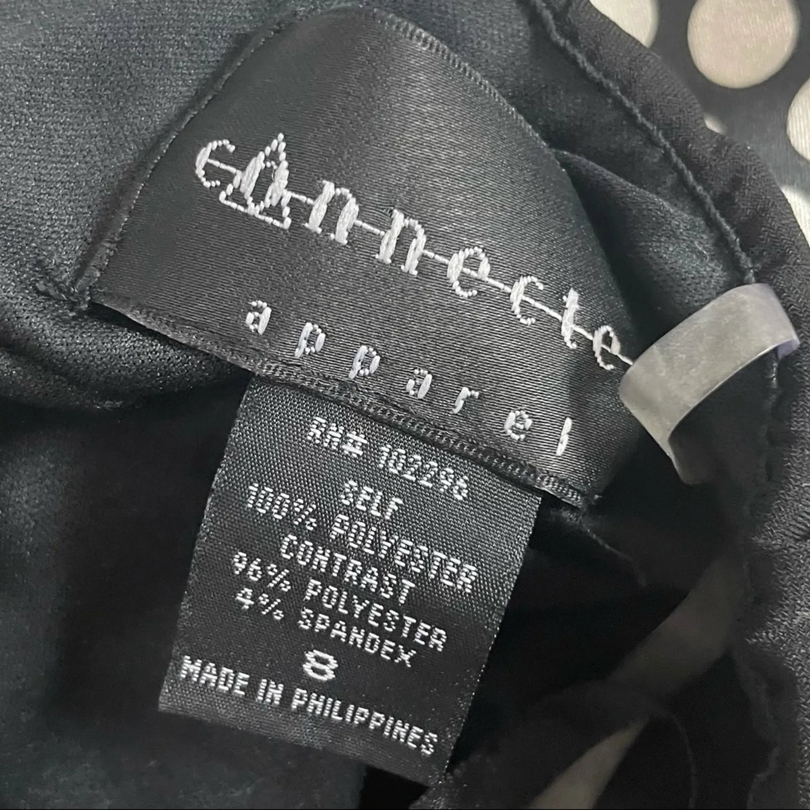 Reto Style Black Polkadot Halter Midi Dress Pin UP Size 8 - Image 5