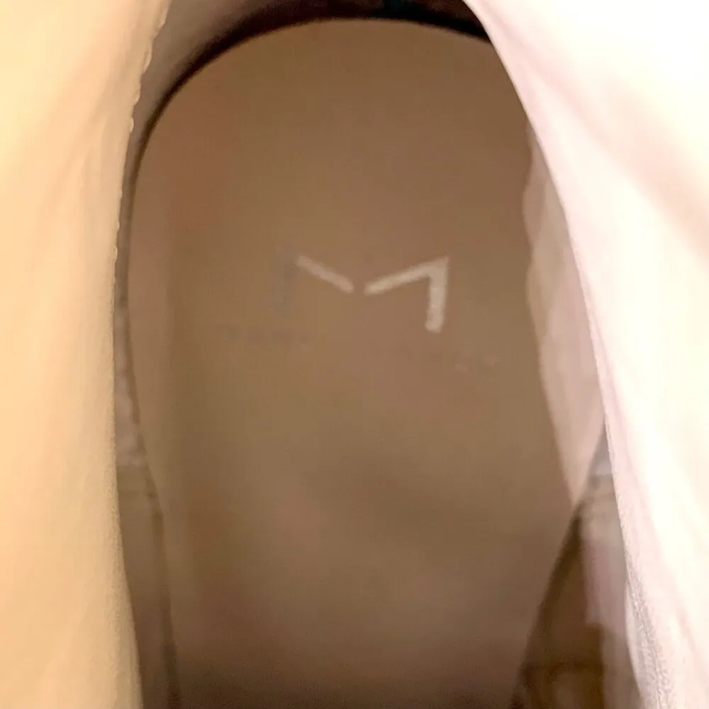 Marc Fisher LTD Urmi Leather Ankle Boots 11 Pointed Toe Block Heel Light Natural - Image 12