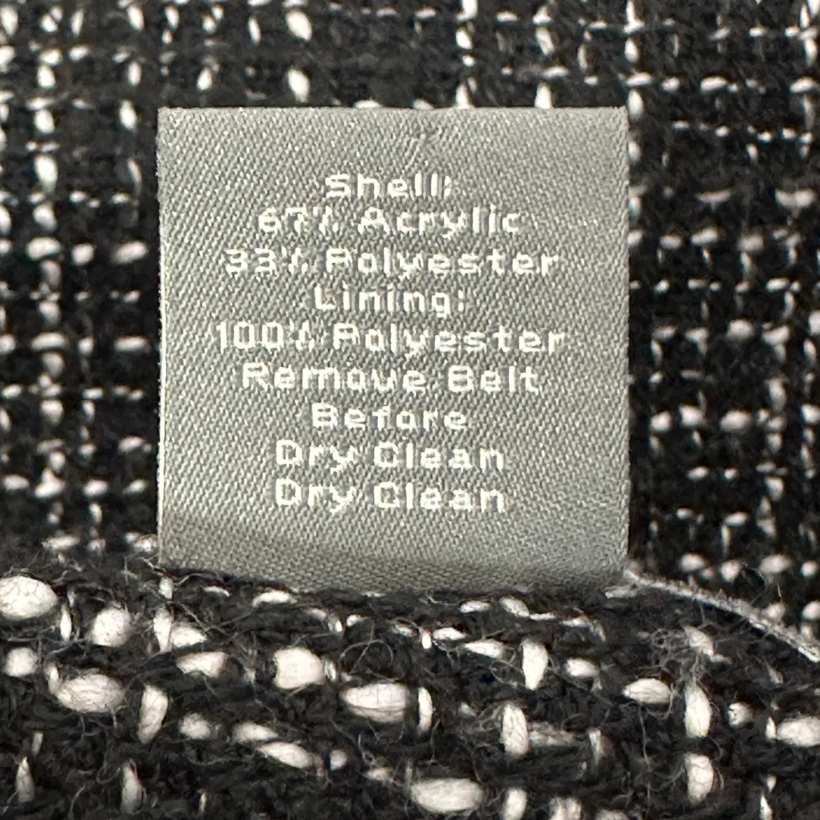 Ann Taylor Tweed Skirt Womens 0 Black White Lined Dark Academia Preppy Career - Image 6