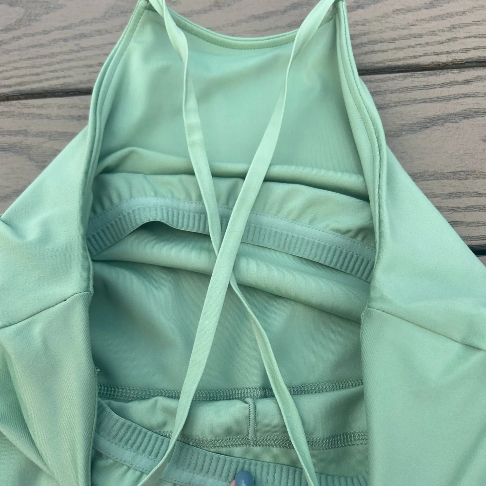 Madewell size medium athletic built in shorts dress flex 2.0 sage green - Image 10