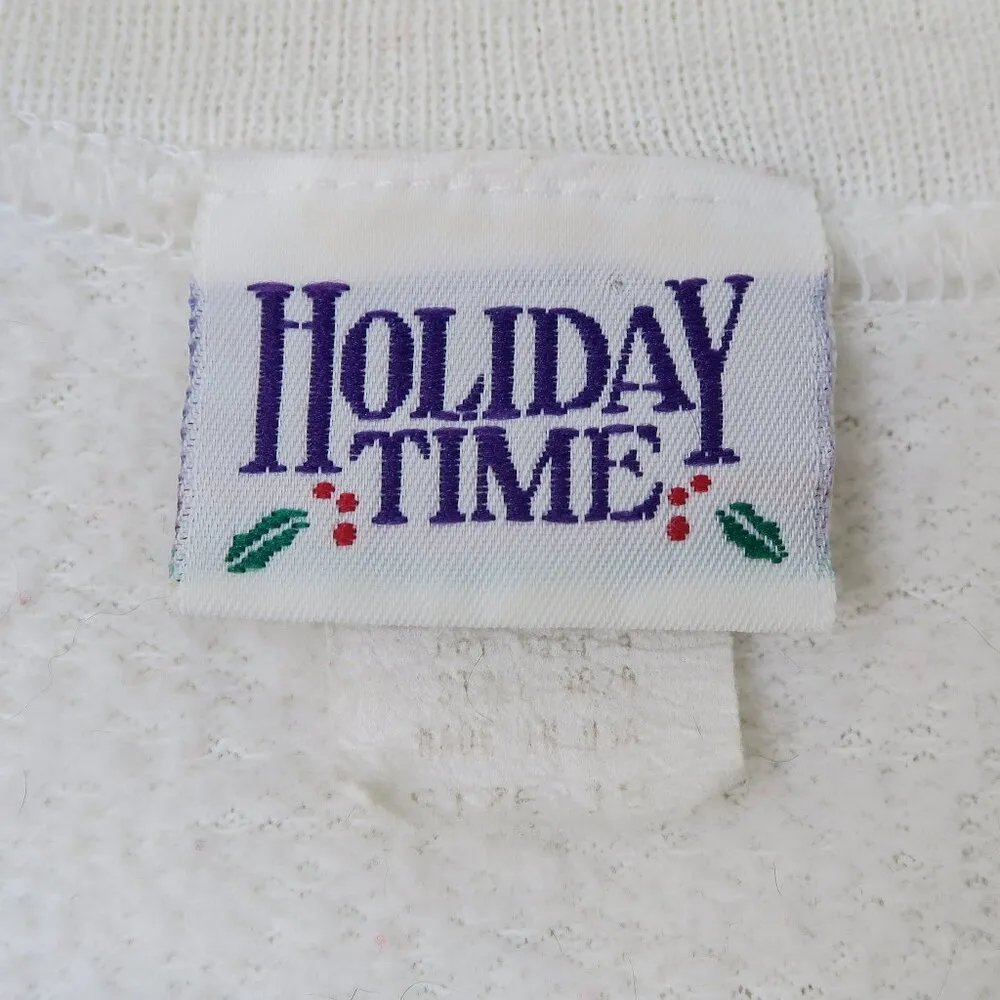 Vintage 80s Holiday Time Christmas Sweatshirt - Image 11