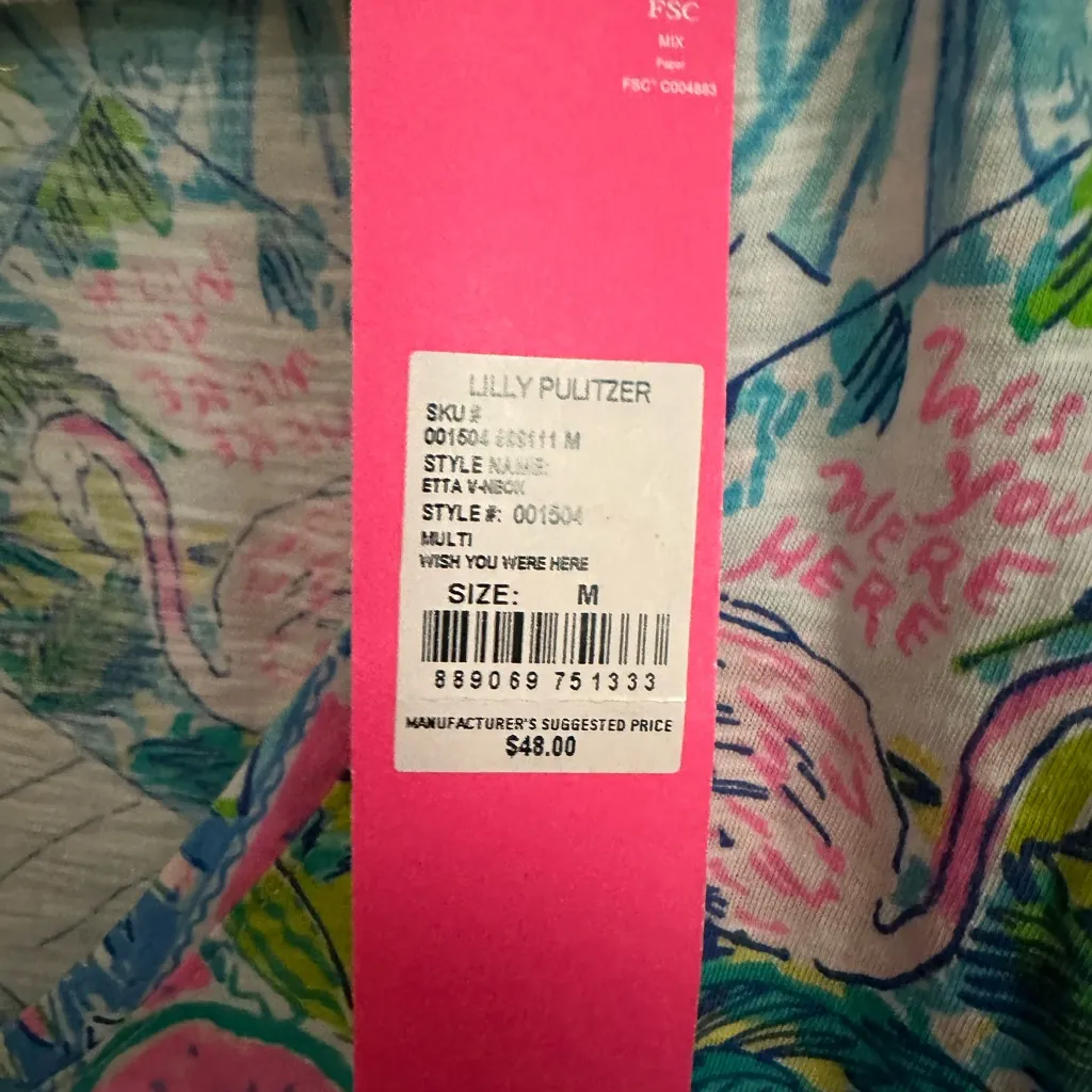Lilly Pulitzer Colorful Short Sleeve Tee - Image 5