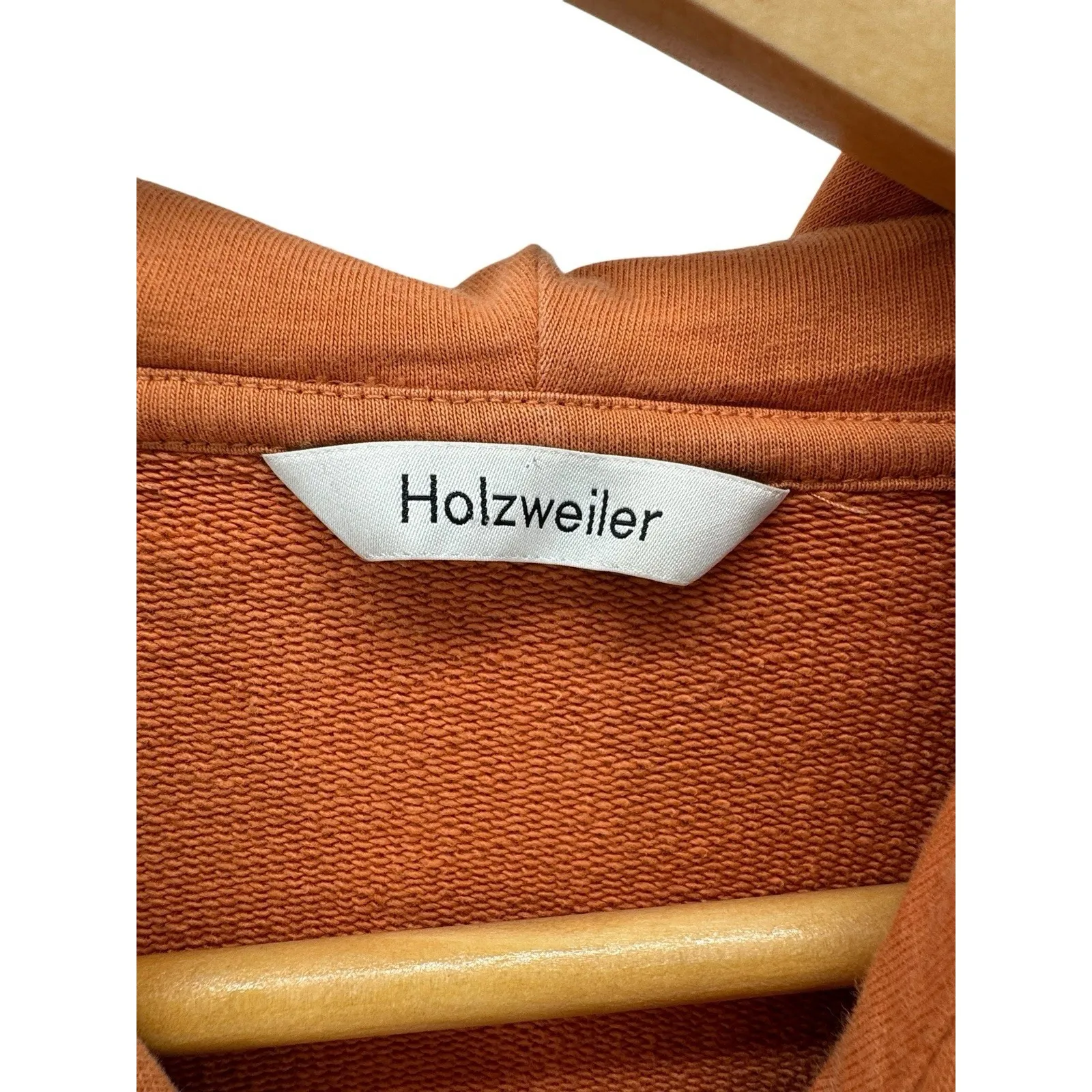 Holzweiler Hoodie XS Orange Organic Cotton Blend Pullover Hooded Sweatshirt - Image 2