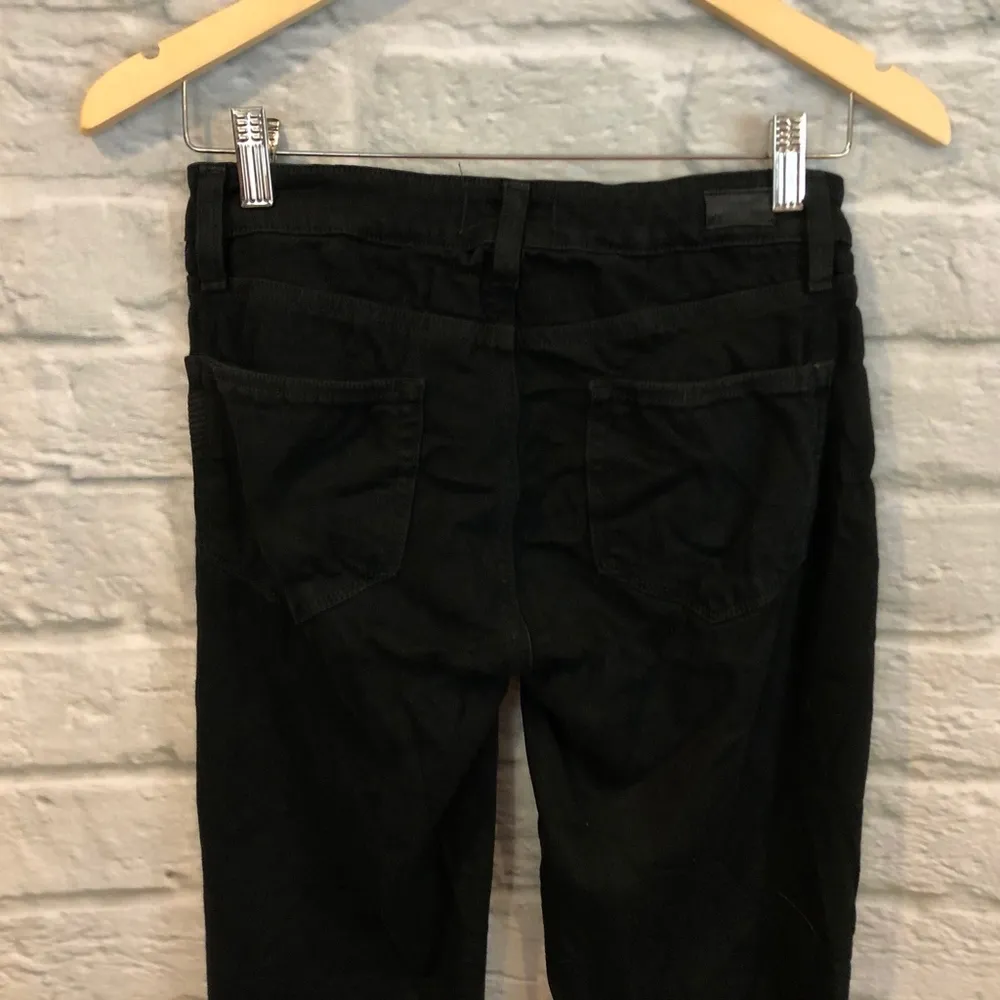 PAIGE Sz 26 Black Verdugo Ultra Skinny Knit Jeans - Image 6