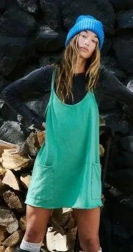 Green Free People Hot Shot Mini Dress - Image 2