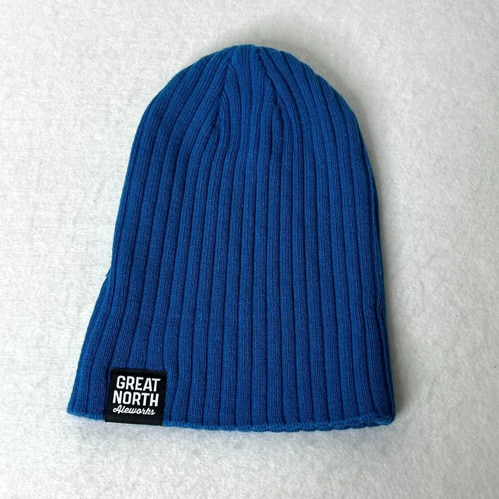Great North Aleworks Blue Knit Beanie Hat - Image 2