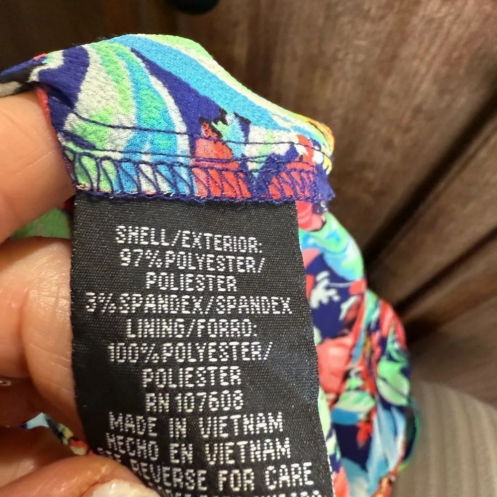 Chetta B Red and Blue Ruffled Tiered Sundress - Image 5