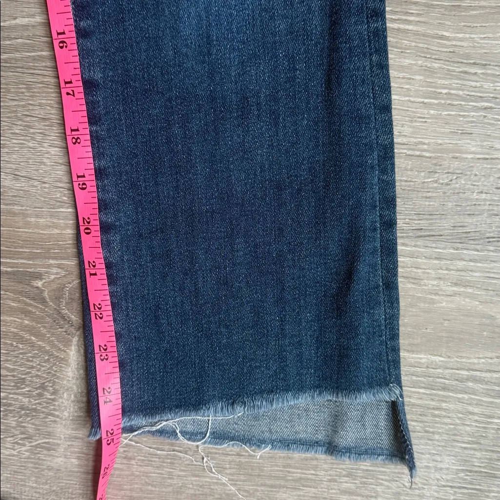 MOTHER The Insider Crop Step Fray Flared Jeans in Sweet And Sassy 25 Blue - Image 10
