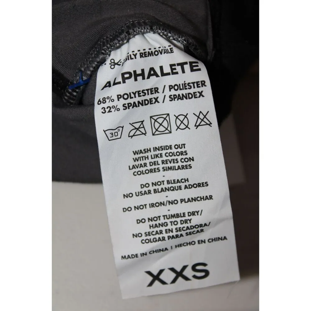 Womens Alphalete Surface Keyhole Sports Bra Black Camo Gray Cutout Back Bra XXS - Image 5