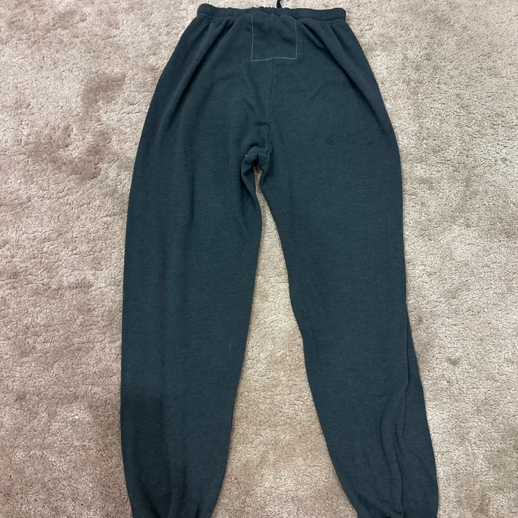 Aviator nation Charcoal Grey Glitter Heart Set Crewneck Sweatshirt Sweatpants - Image 7