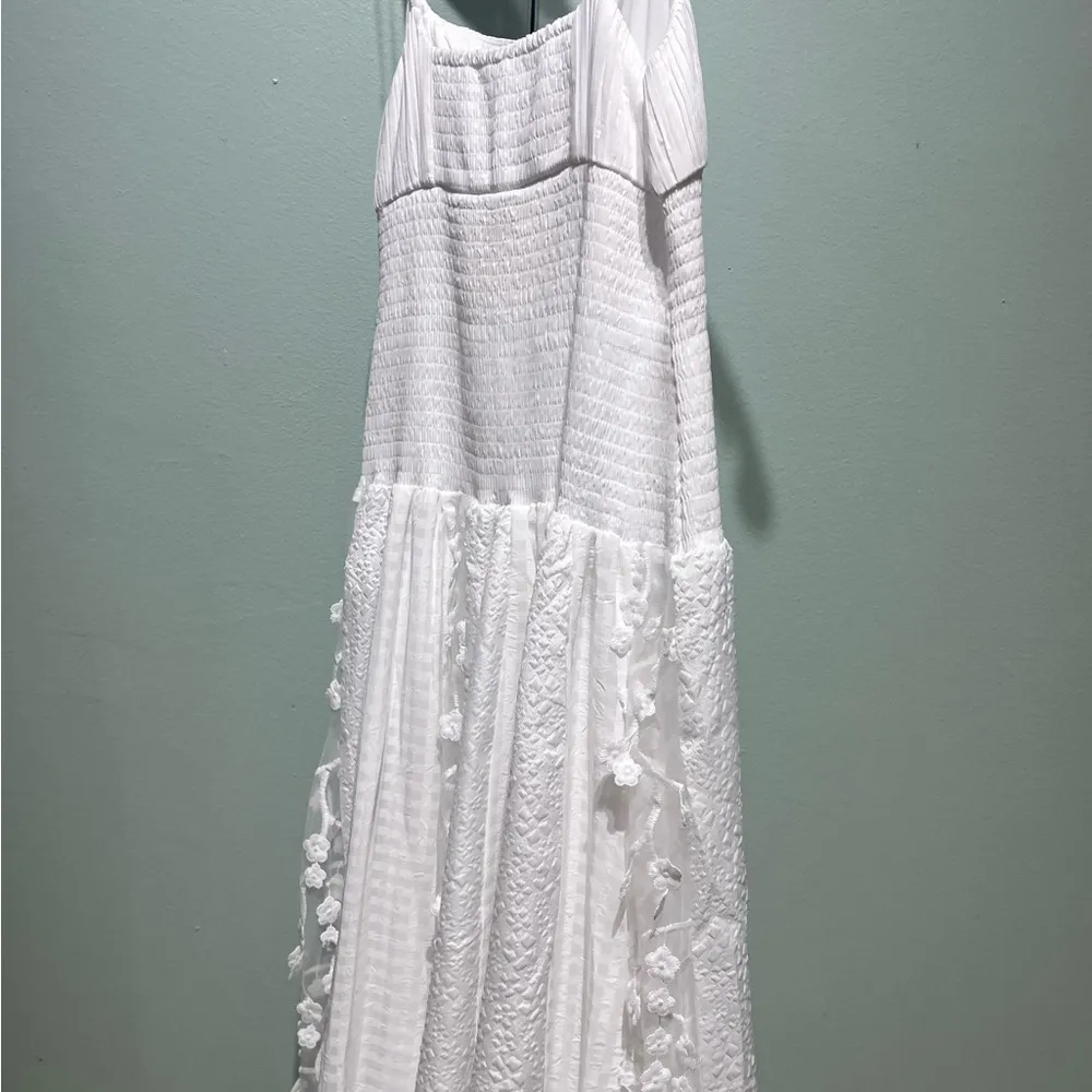 NWT Anthropologie Maeve Sleeveless Embellished Smocked Midi Dress - Image 3