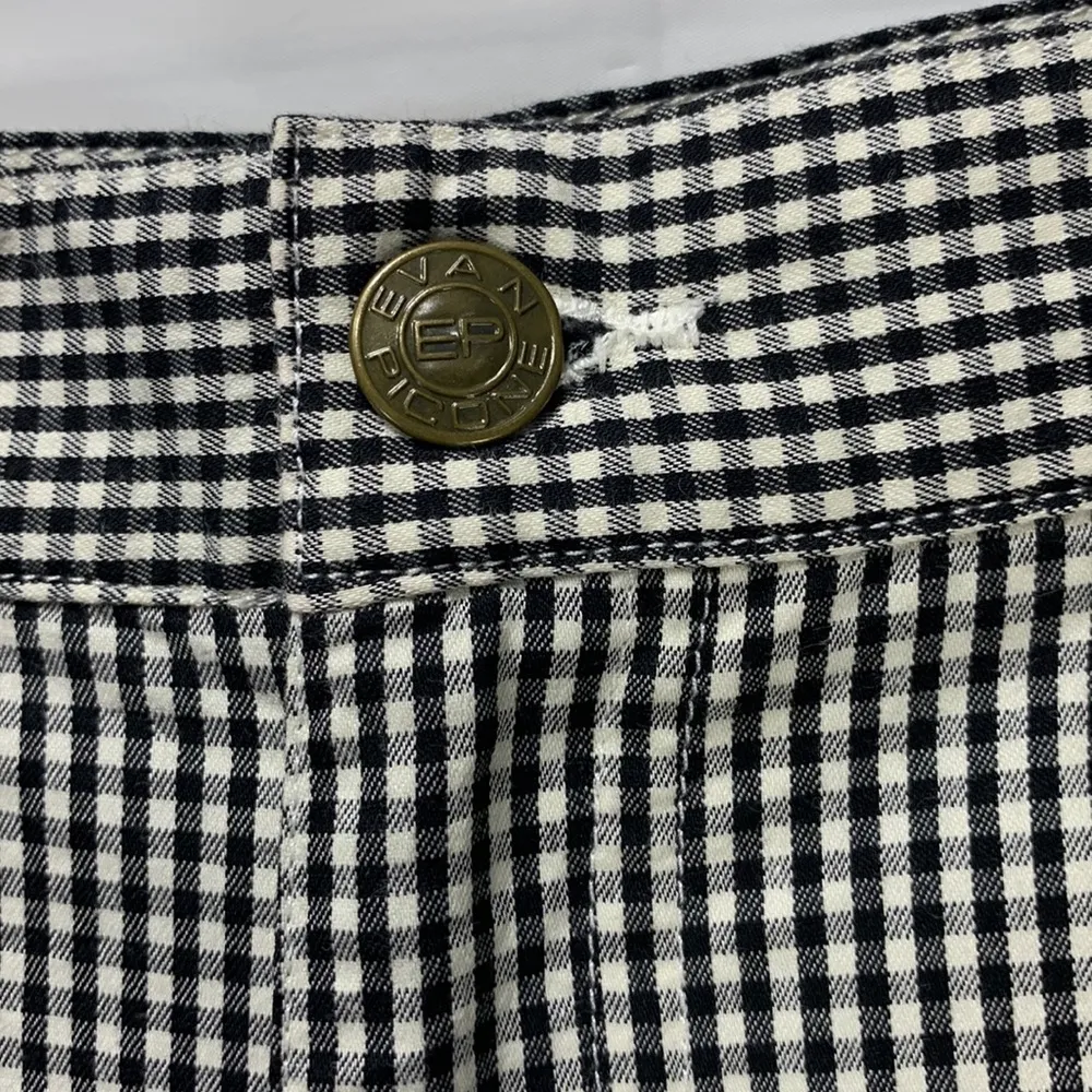 Gingham Stretch Black And White Pants Size 10 - Image 4