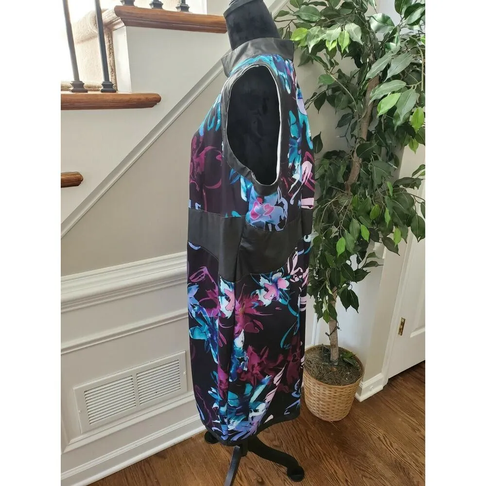 Fashion to Figure Women's Black Floral Polyester Sleeveless Knee Length Dress 3 - Image 7