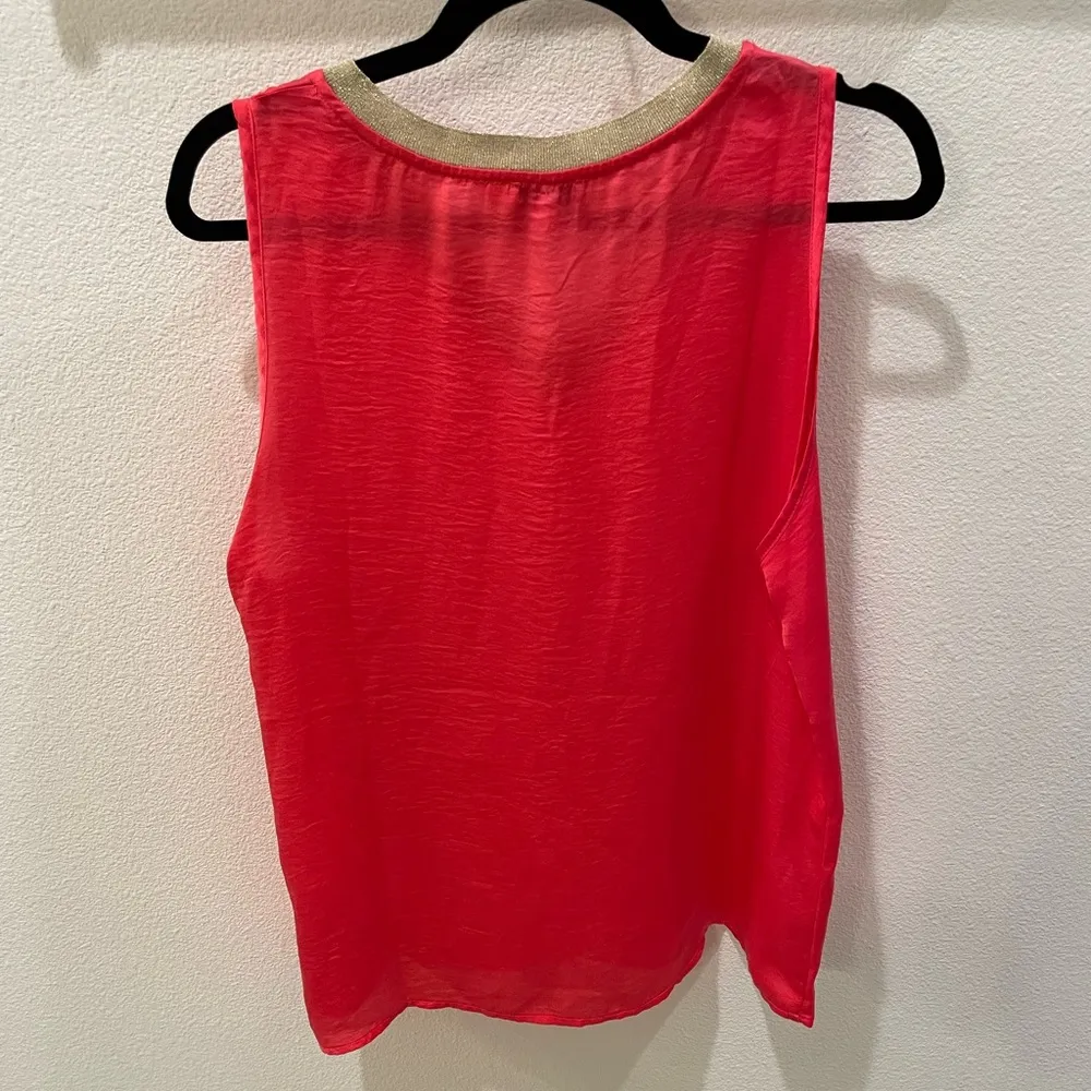 MOLLY BRACKEN V-NECK SATIN TANK TOP - Image 6