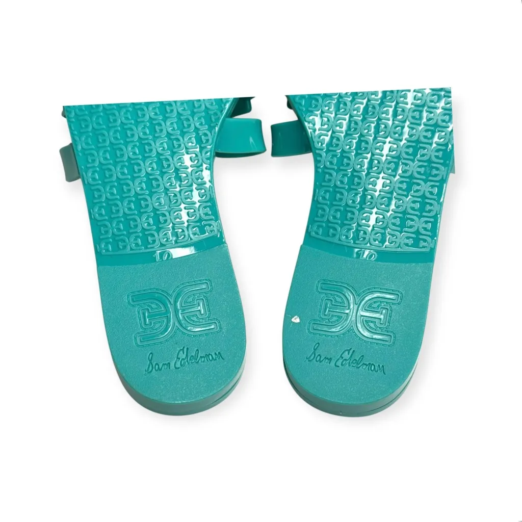 Sam Edelman ⌘ Bay Jelly Flat Slide Sandal ⌘ Rio Blue ⌘ 10 ⌘ Shiny Comfy Glam ⌘ - Image 12