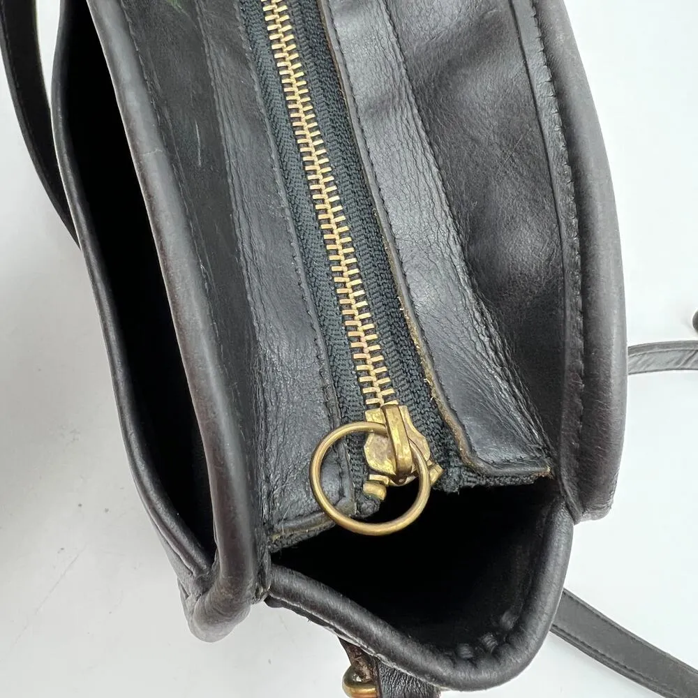 Coach Brighton Bag 9895 Vintage Black Leather Handbag Purse Rehab Project Bag - Image 10
