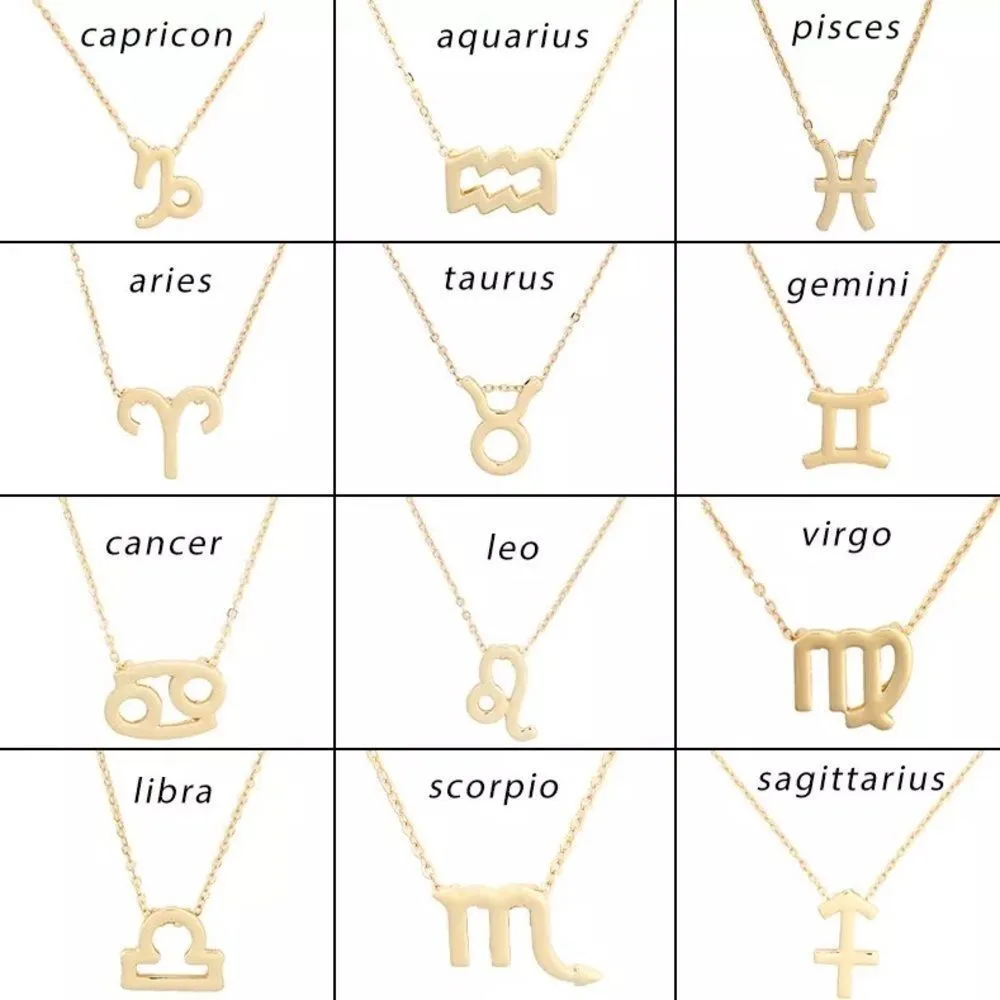 🆕Pisces Zodiac Astrology Pendant Necklace Gold - Image 3