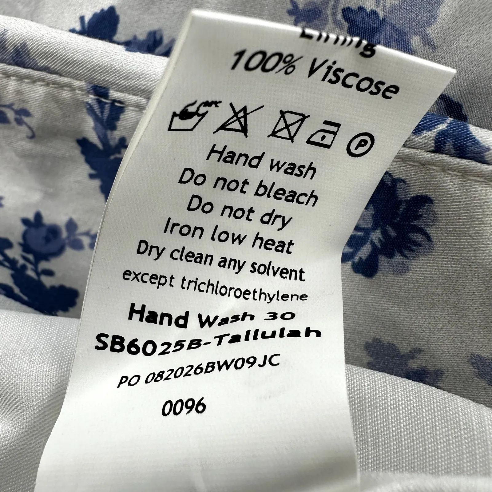 House of CB Tallulah Floral Puff Sleeve Midi Sundress Split Blue White S NWOT - Image 5