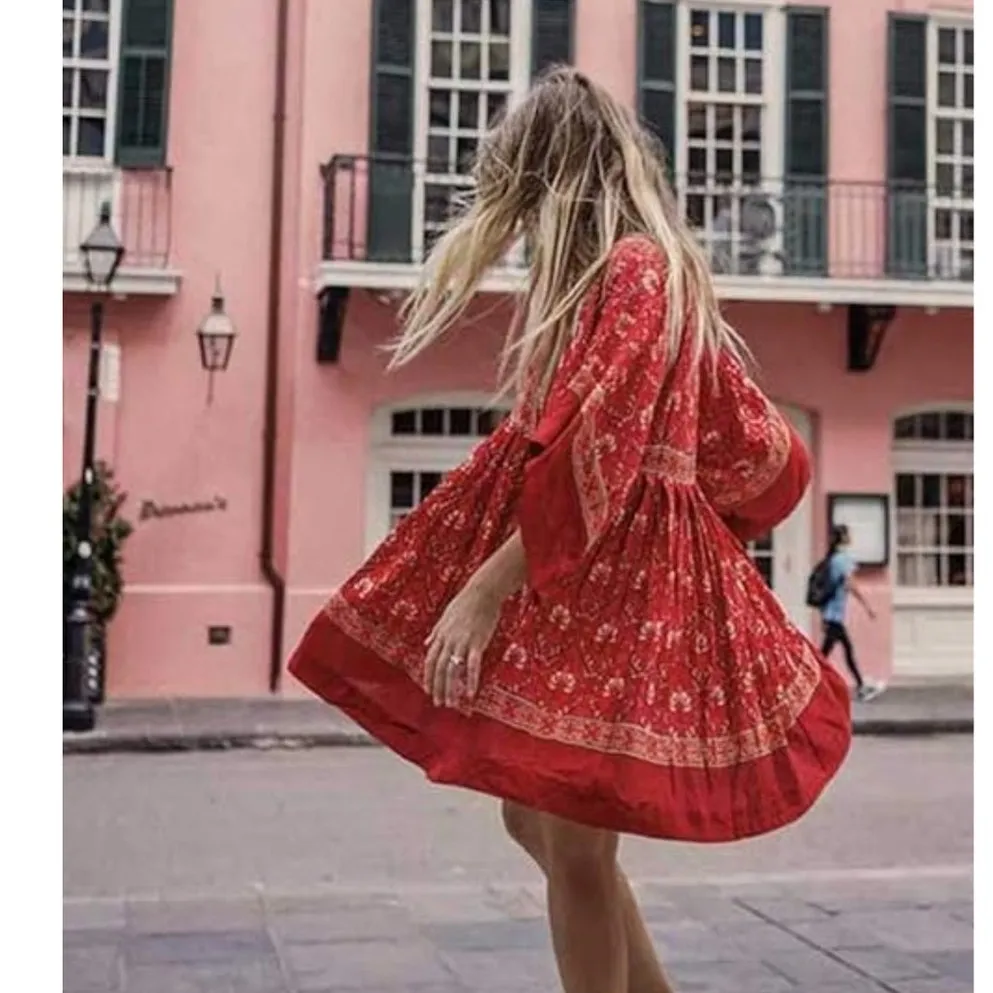 Spell & the Gypsy Collective Designs Jewel Tunic Dress Size XS Red - Image 4