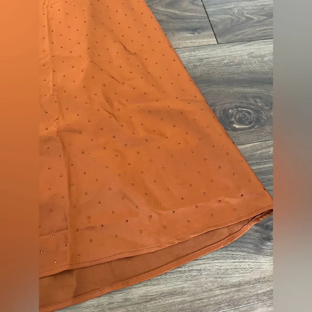 NEW ASTR Bonney Rhinestone Maxi‎ Slip Dress Size XS Revolve - Image 6