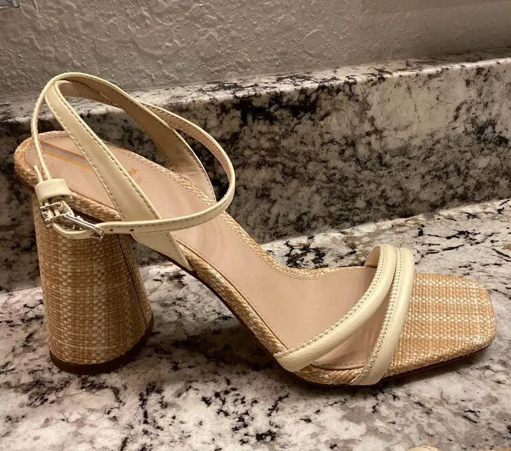 Kia block heel strappy weave sandals 8.5 - Image 7