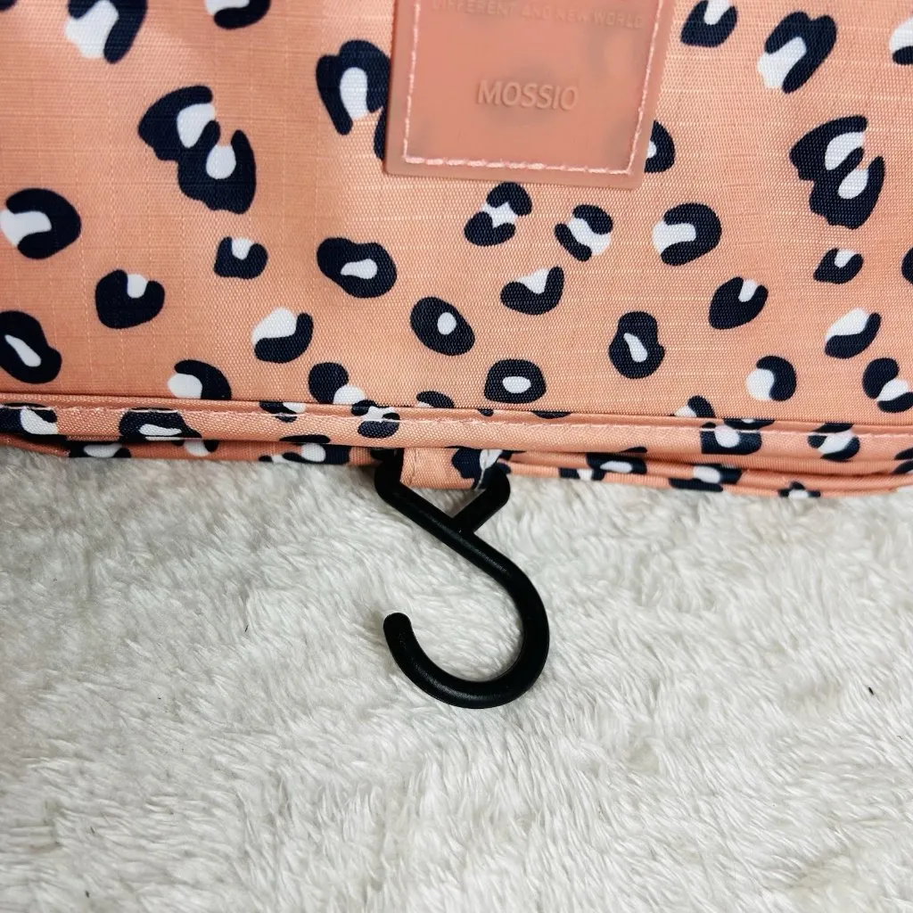Mossio Hanging Toiletry Bag Large Cosmetic Makeup Travel Animal Print Pink - Image 3