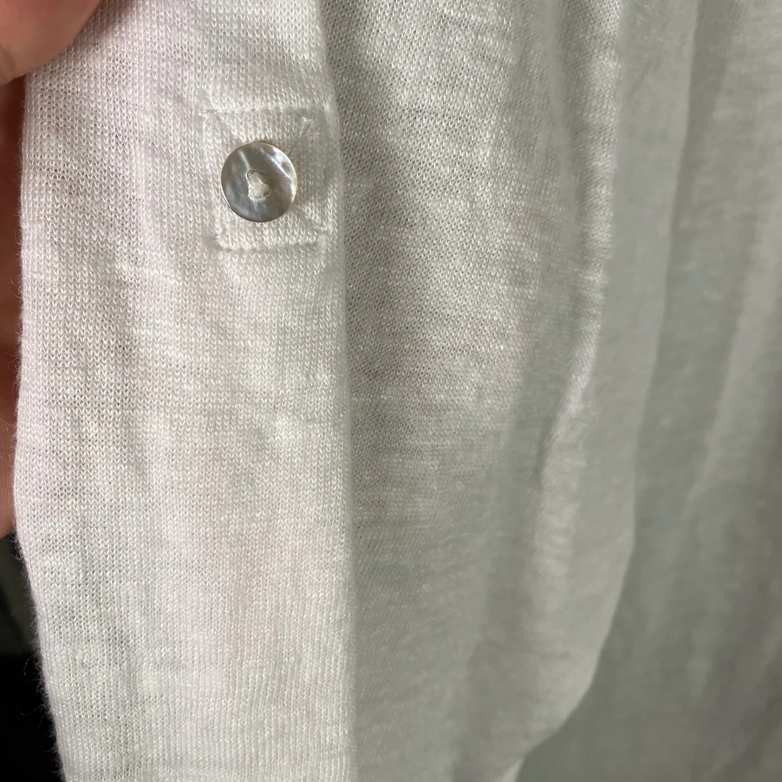 Adrienne Vittadini White Linen Dolman Sleeve Top Blouse Plus Size 2X Coastal - Image 3