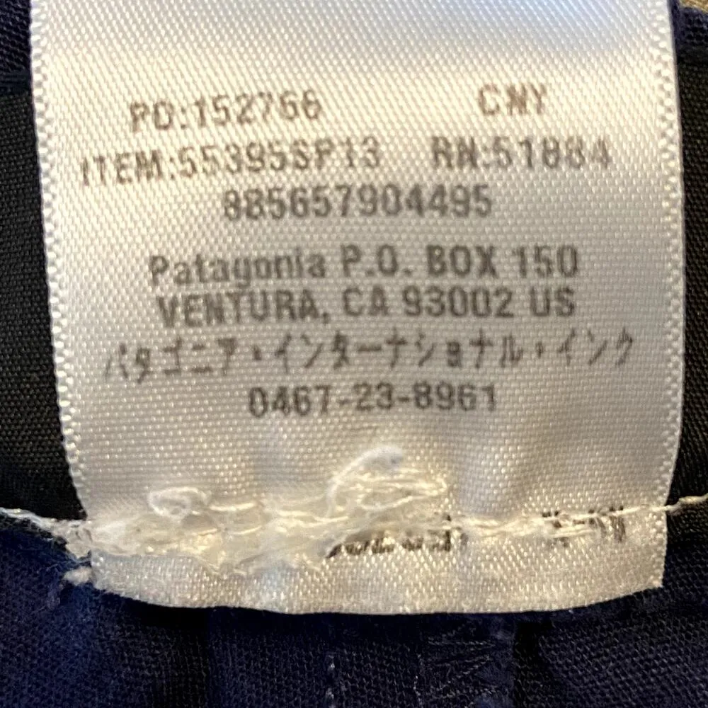 Patagonia Stretch All-Wear Capris Organic Cotton Chino UPF 50 Pockets Navy 6 - Image 4