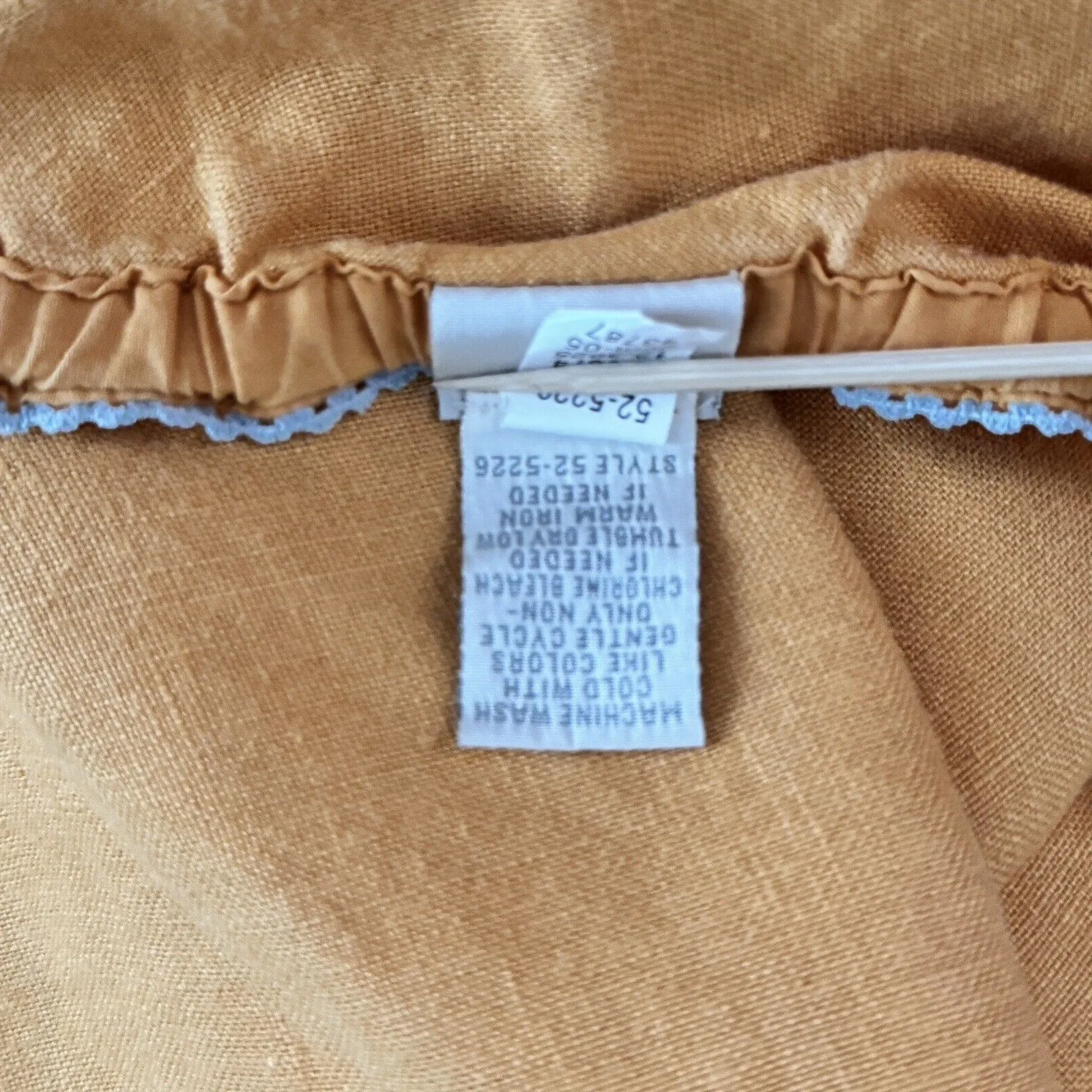 J. Jill Skirt Womens 8 Orange Blue Embroidery Linen‎ Cottagecore Boho Grunge - Image 8