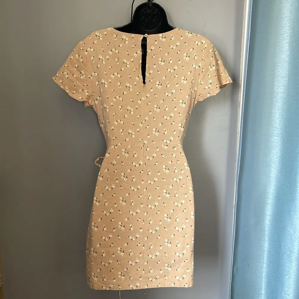 Majorelle  linenblend  Floral Wrap Mini Dress size S - Image 4