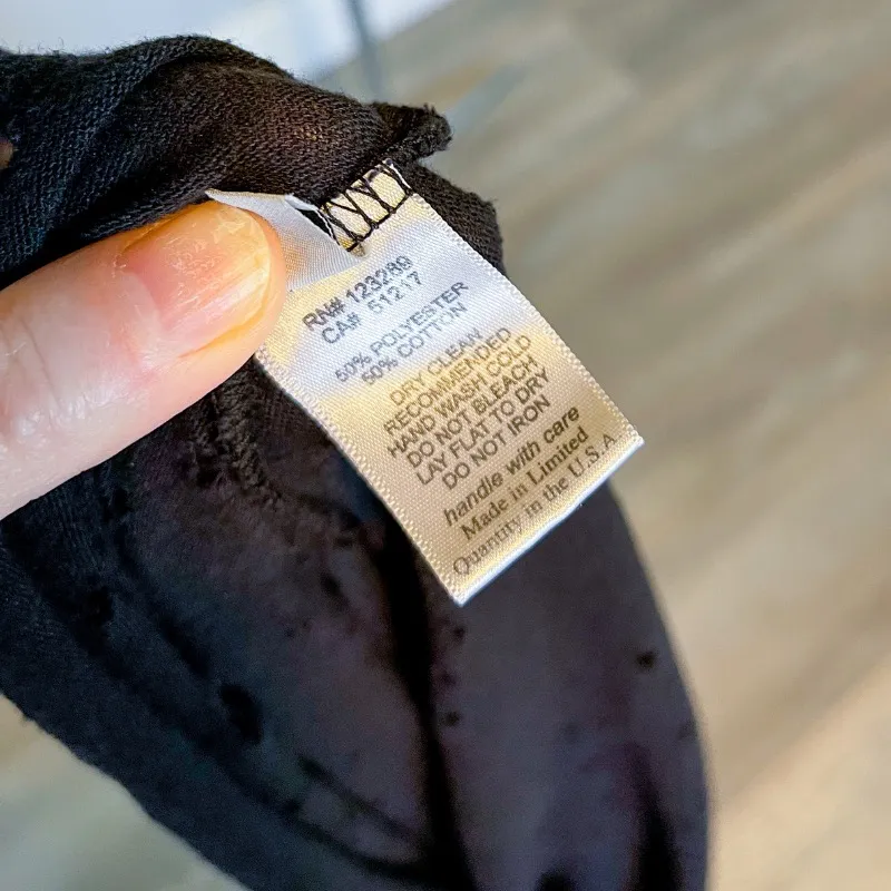 Michael Lauren Black Short Sleeve Distressed T-Shirt - Image 9