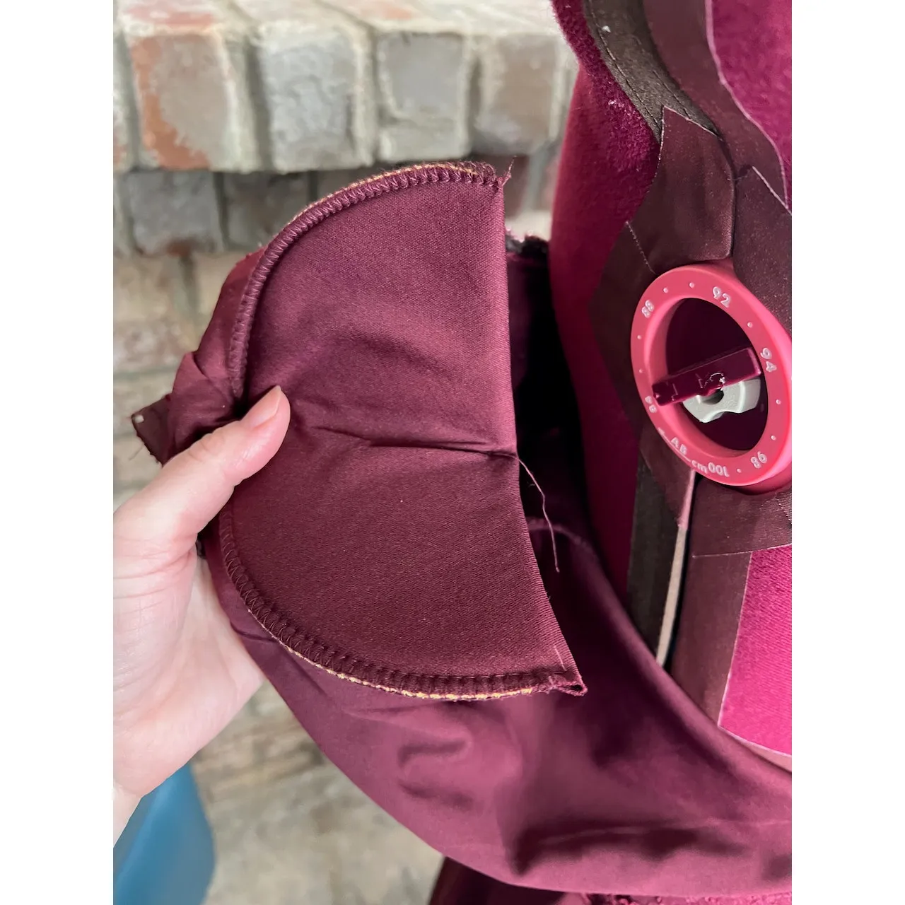 formal dress prom maroon wine red lace beaded fringe Size M - Image 13