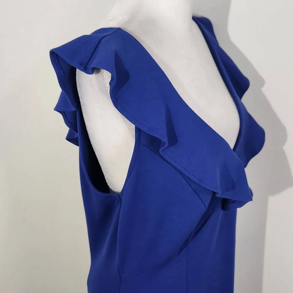 Love Squared Blue Stretch Sleeveless Dress Size 1X Plus Size Wedding Guest Dress - Image 5