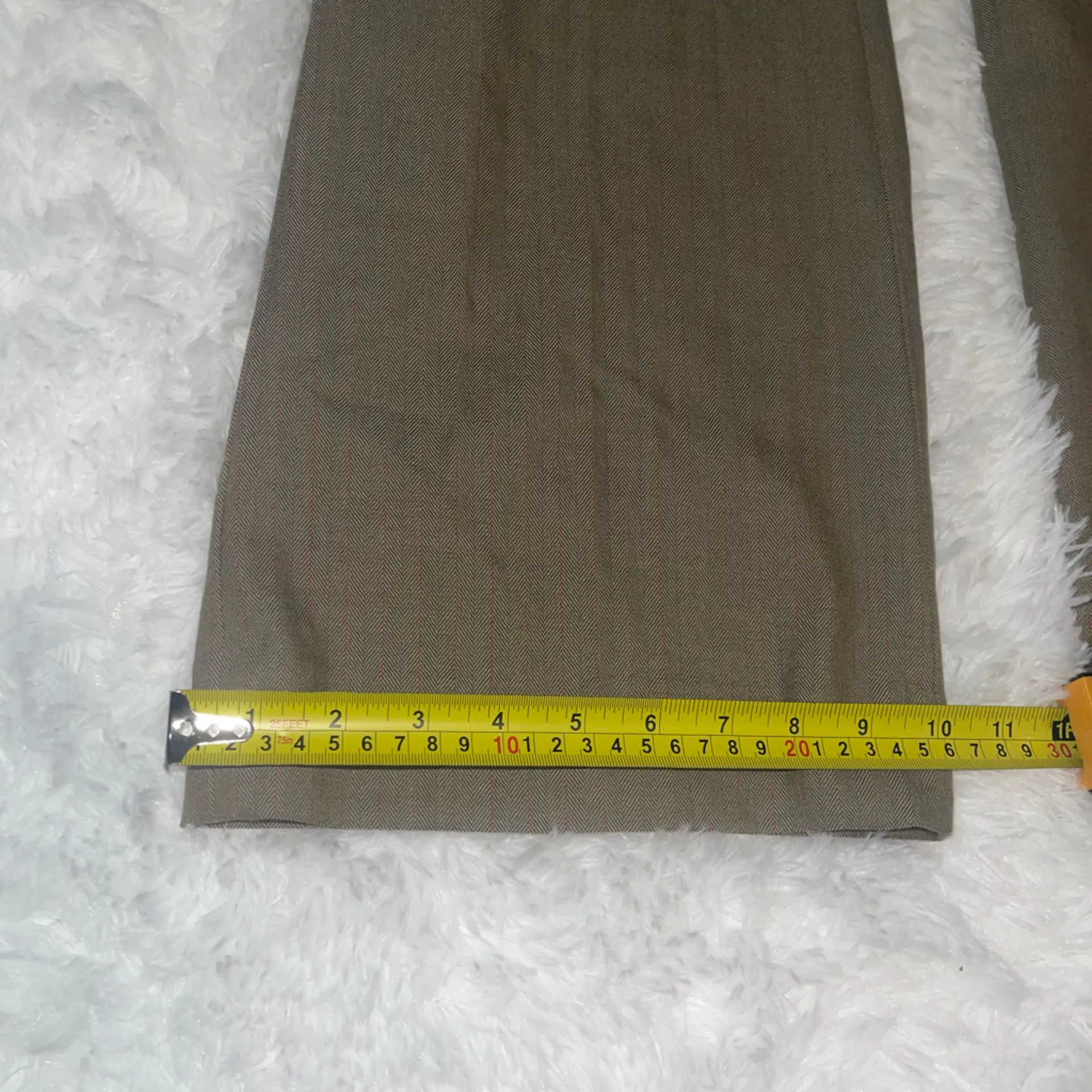 Gap stretch tan herringbone red pants trousers wide leg slacks woman’s 6A - Image 7