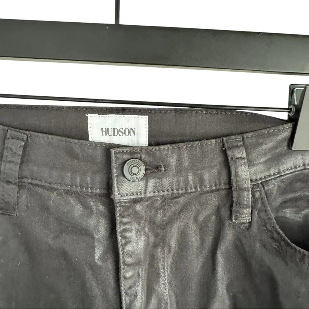 Hudson‎ Jeans Blair High Rise Coated Bootcut Jeans 32 Black - Image 6