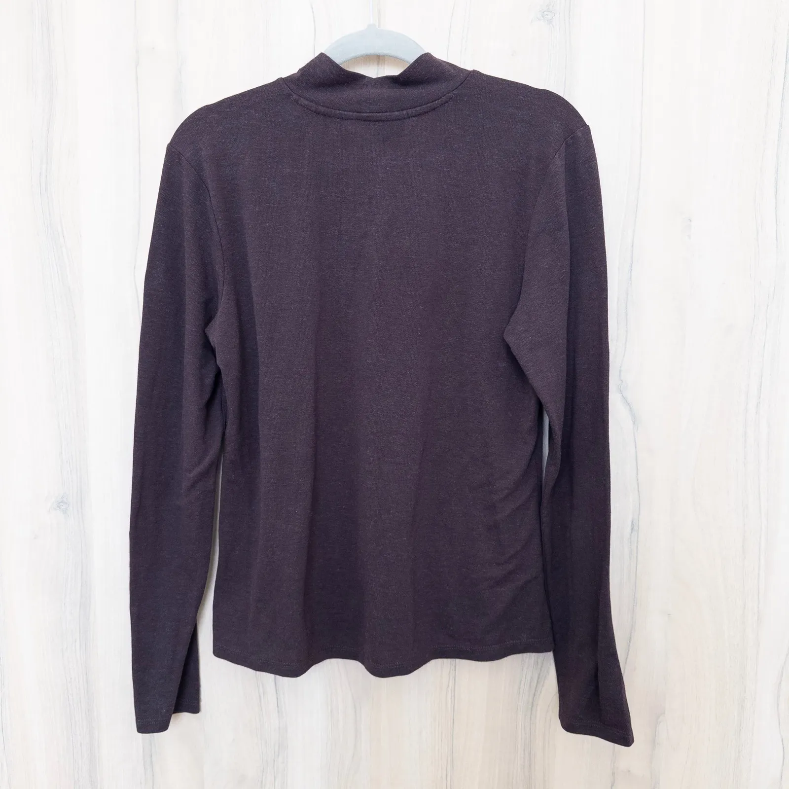Toad & Co Womens Mock Neck Long Sleeve Top Size M Brown Layering Capsule Minimal - Image 5