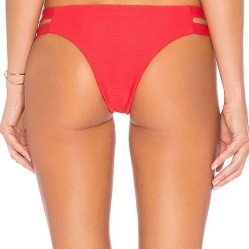 NWT Tavik Chloe Mini Cutout Swim Bottom Textured Amalfi in Hibiscus - Image 10