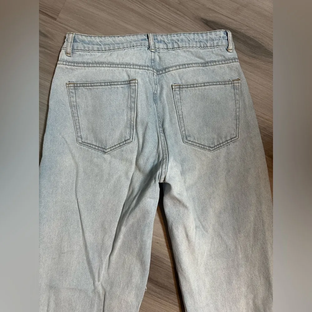 Edikted Women’s Distressed Denim Relaxed Fit Grunge 90s Jeans 2000s Pants - Image 5